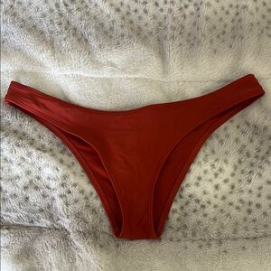 Aerie brick Red Swim Bottom L hi-leg teeny hip hugger low rise rudy brown